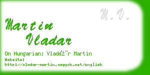 martin vladar business card